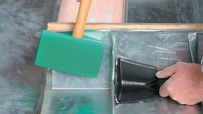 Kunststoff-Deckhammer, kantig mit Finne, Hickory